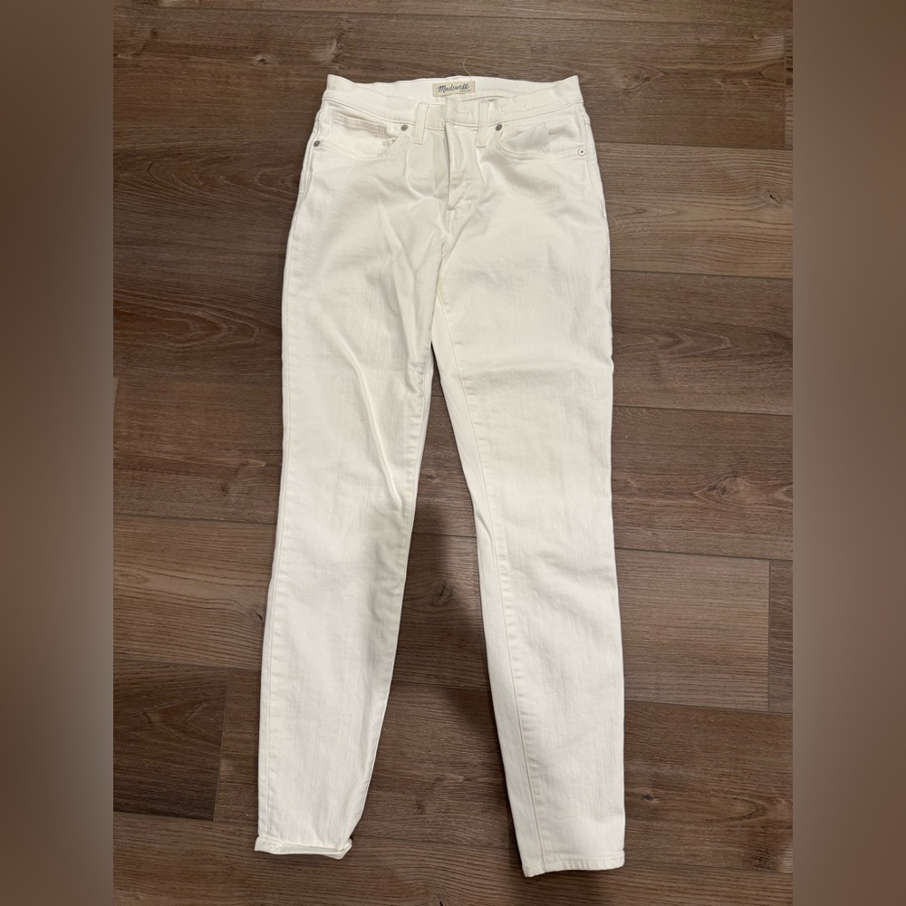 Madewell White High-Riser skinny Jean 28